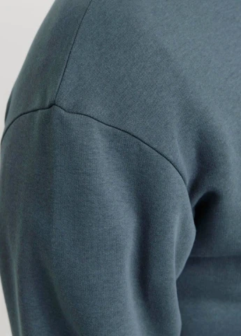 Сіро-синій світшот Jack & Jones однотонний без декору (362876178)