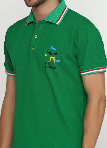 Зеленая футболка-поло для мужчин Manatki с надписью
