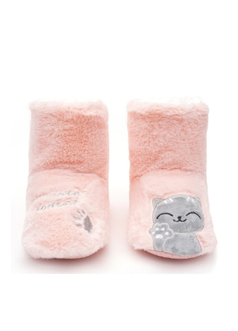 Розовые тапочки Slippers с вышивкой, с аппликацией