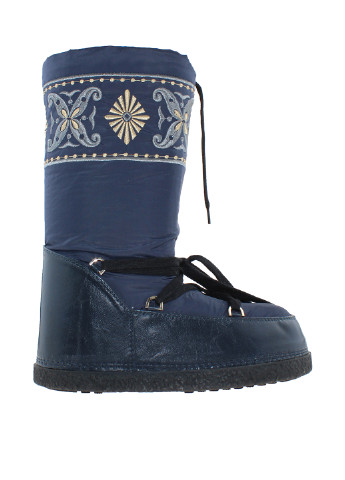 Темно-синие луноходы Gaterinna со шнуровкой, с вышивкой