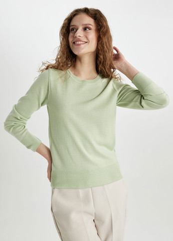 Салатовый демисезонный свитер джемпер DeFacto