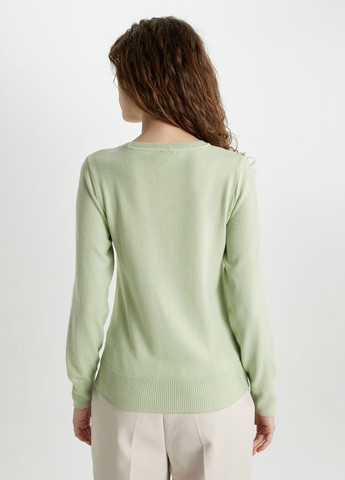 Салатовый демисезонный свитер джемпер DeFacto