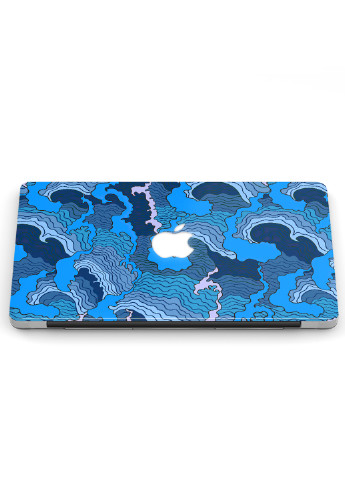 Чохол пластиковий для Apple MacBook Air 13 A1466 / A1369 Синя текстура (Blue moving texture) (6351-2501) MobiPrint (218865677)
