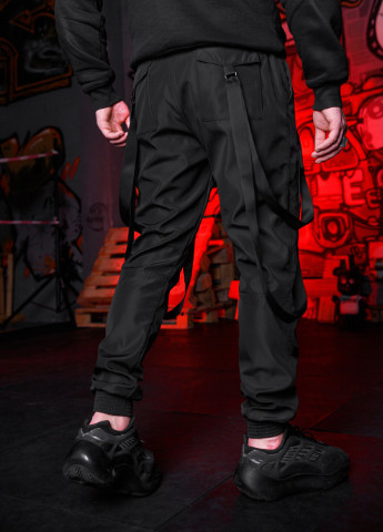 Черные кэжуал демисезонные карго, зауженные брюки BEZET