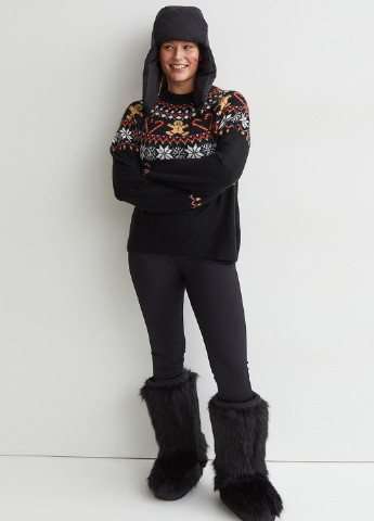 Чорний зимовий джемпер джемпер H&M