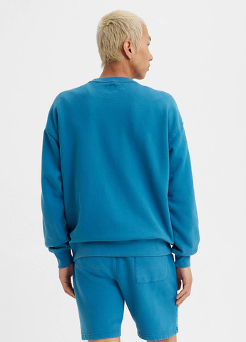 Синій світшот Levi's малюнок без декору (305419975)