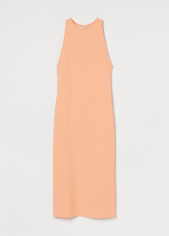 Персиковое кэжуал платье платье-майка H&M однотонное