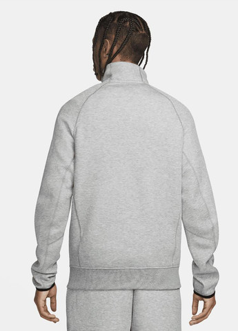 Серый свитшот fb7998-063 Nike меланж без декора (321979975)
