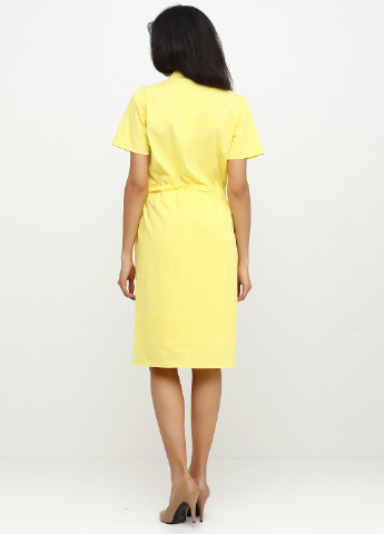 Желтое кэжуал платье клеш Cos однотонное