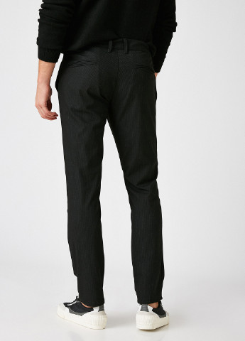 Черные классические демисезонные зауженные брюки KOTON