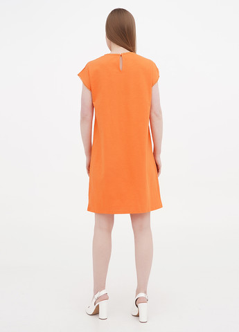 Оранжевое кэжуал платье а-силуэт Boden однотонное