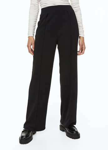 Черные кэжуал демисезонные классические, палаццо брюки H&M
