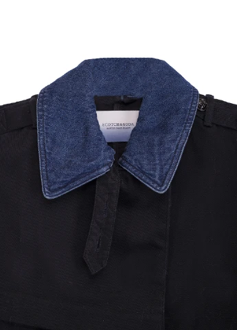 Чорна демісезонна куртка Scotch & Soda