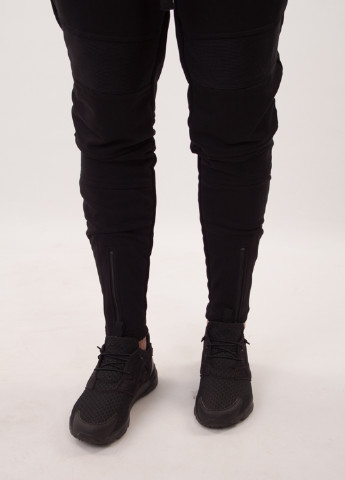 Черные кэжуал демисезонные со средней талией брюки Tim Faden