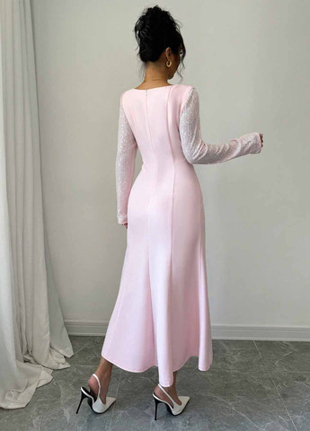 Розовое кэжуал платье SHEIN однотонное