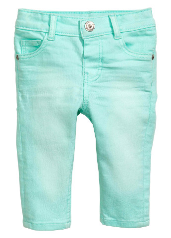 Мятные летние прямые джинсы H&M