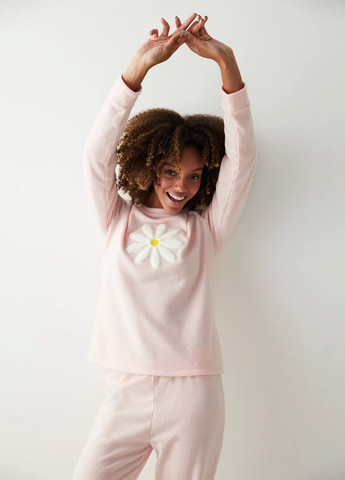 Світло-рожева зимня піжама (лонгслів, штани) Penti