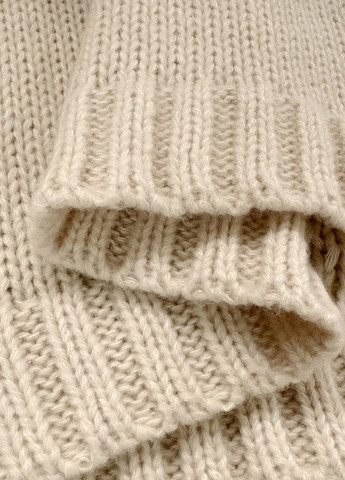 Кремовое кэжуал платье платье-свитер SHEIN однотонное