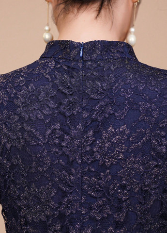 Синее коктейльное, вечернее платье SHEIN однотонное