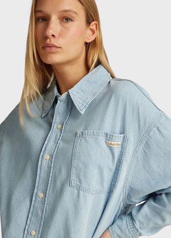 Светло-голубой джинсовая рубашка меланж Calvin Klein Jeans