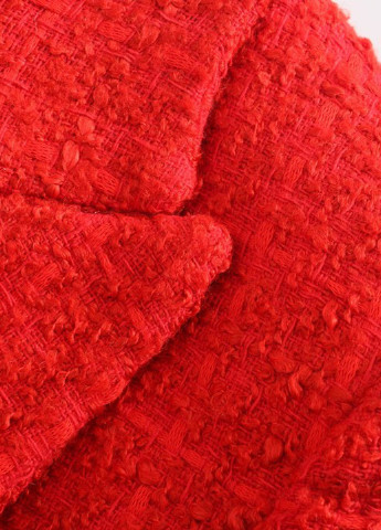 Красный женский блейзер женский двубортный passion Berni Fashion в клеточку - демисезонный