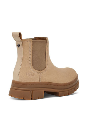 Осенние ботинки челси UGG с тиснением, с логотипом из натуральной замши, тканевые