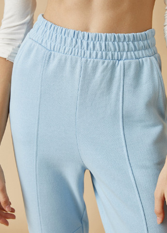 Светло-голубые спортивные демисезонные зауженные, укороченные, джоггеры брюки KOTON