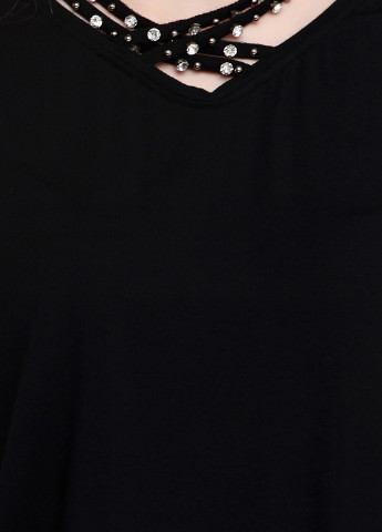 Черная летняя блуза Sassofono