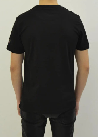 Чорна футболка чоловіча Paul & Shark Men's Black Embroidered T-shirt