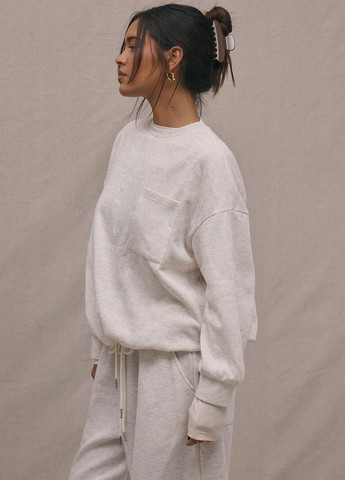 Комбінований світшот SHEIN меланж без декору (367747718)