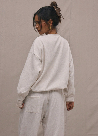 Комбінований світшот SHEIN меланж без декору (367747718)