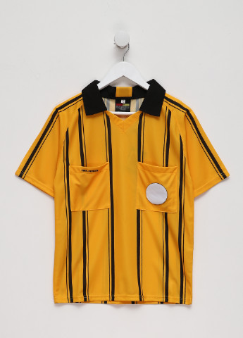 Желтая детская футболка-поло для мальчика Independent в полоску