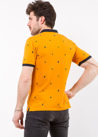 Желтая футболка-поло для мужчин Alexbenson с рисунком