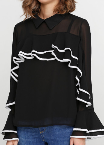 Черная демисезонная блуза New Collection