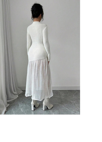 Світло-бежева кежуал сукня сукня светр SHEIN однотонна