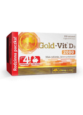 Витамин D для спорта Gold-Vit D3 2000 Fast 120 Tabs Olimp Sport Nutrition (253414450)