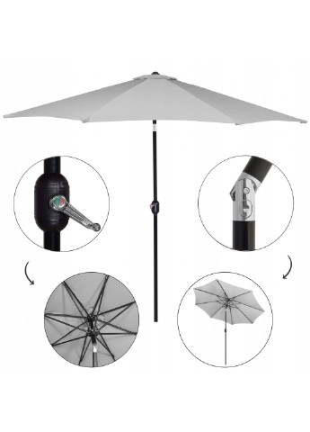 Зонт садовый стоячий (для террасы, пляжа) с наклоном 290 см Springos gu0015 (237581648)