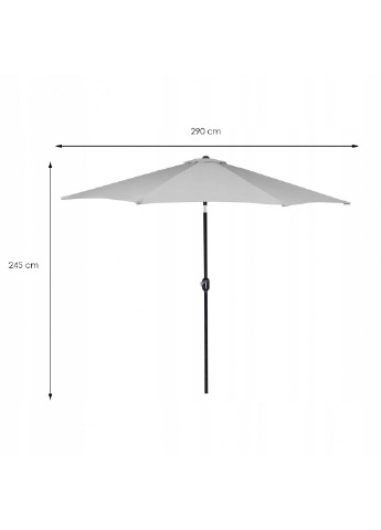 Зонт садовый стоячий (для террасы, пляжа) с наклоном 290 см Springos gu0015 (237581648)