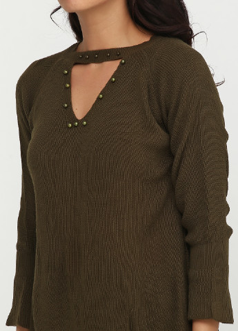 Оливковый (хаки) демисезонный пуловер пуловер Babylon