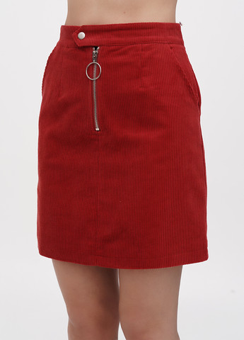 Красная кэжуал однотонная юбка Glamorous