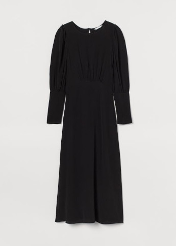 Черное платье H&M однотонное