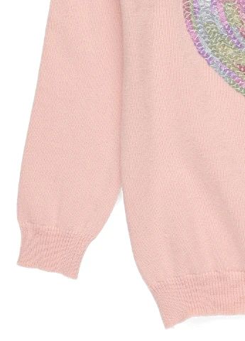 Primark світшот сердечка світло-рожевий кежуал бавовна, трикотаж