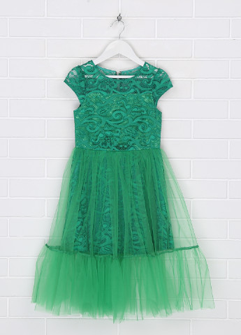 Зеленое праздничный платье Sasha фактурное