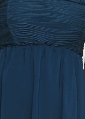 Темно-синее кэжуал платье с открытыми плечами Page one однотонное
