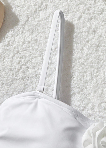 Білий літній купальник суцільний SHEIN