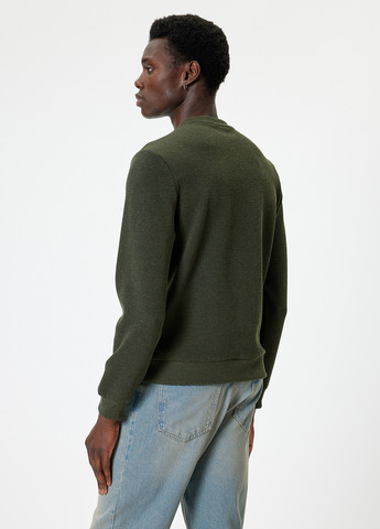 Хакі світшот KOTON однотонний без декору (362152258)