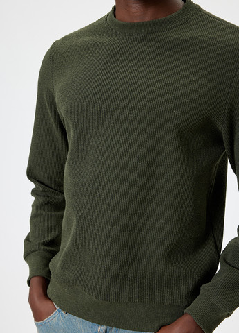 Хакі світшот KOTON однотонний без декору (362152258)