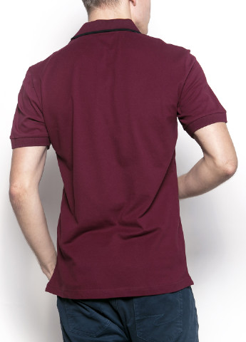 Бордовая футболка-поло для мужчин Gas однотонная