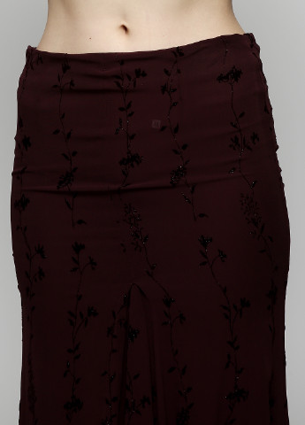 Темно-бордовая кэжуал цветочной расцветки юбка Celyn B. миди