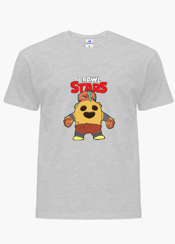 Світло-сіра демісезонна футболка дитяча спайк бравл старс (spike brawl stars) (9224-1005) MobiPrint